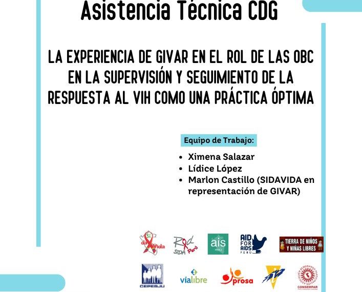 La experiencia de GIVAR en el rol de las OBC en la supervisión y seguimiento de la respuesta al VIH como una práctica óptima
