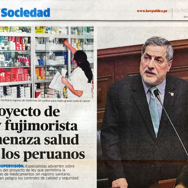 La Republica: «Proyecto de ley fujimorista amenaza salud…
